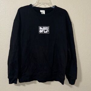 H&M Parks of LA Crewneck Sweater Men’s XXL Black Streetwear Pullover